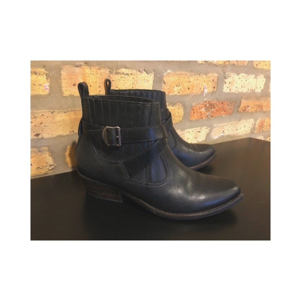 All Saints Leather Booties in Black